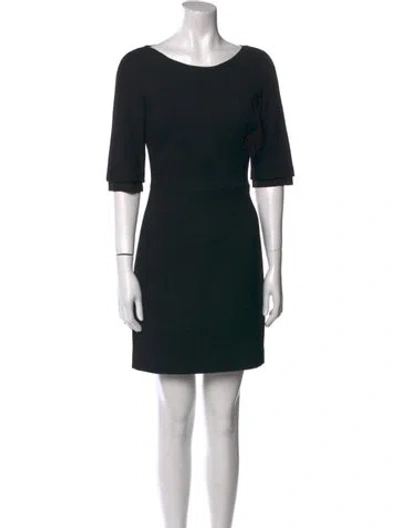 Pre-owned Dolce & Gabbana Wool Mini Dress In Black