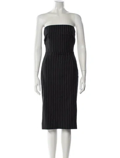 Pre-owned Dolce & Gabbana Wool Mini Dress In Black