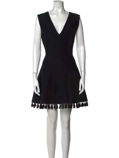 Pre-owned Dolce & Gabbana Wool Mini Dress In Black