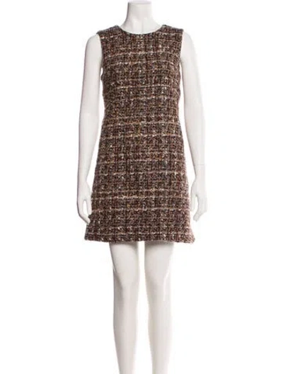 Pre-owned Dolce & Gabbana Wool Mini Dress In Multi
