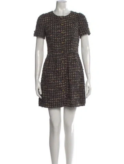 Pre-owned Dolce & Gabbana Wool Mini Dress In Multi