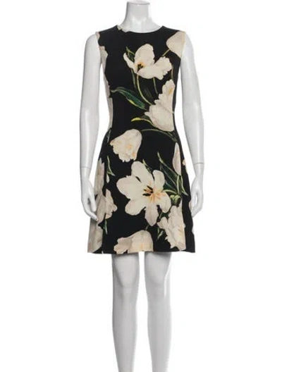 Pre-owned Dolce & Gabbana Wool Mini Dress In Multicolor