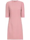 Dolce & Gabbana Wool Mini Dress In Pink
