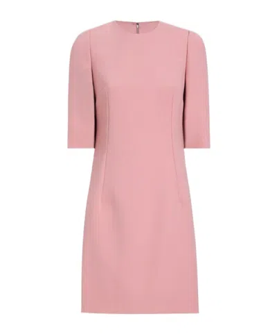 DOLCE & GABBANA DOLCE  GABBANA FITTED WAIST SHORT-SLEEVED MIDI DRESS