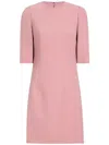 Dolce & Gabbana Wool Mini Dress In Pink