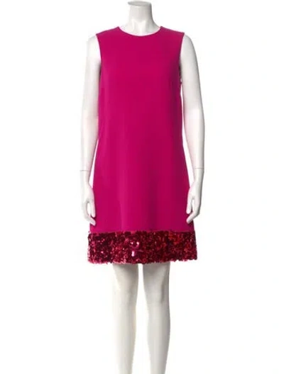 Pre-owned Dolce & Gabbana Wool Mini Dress In Pink