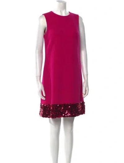 Pre-owned Dolce & Gabbana Wool Mini Dress In Pink