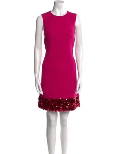 Pre-owned Dolce & Gabbana Wool Mini Dress In Pink