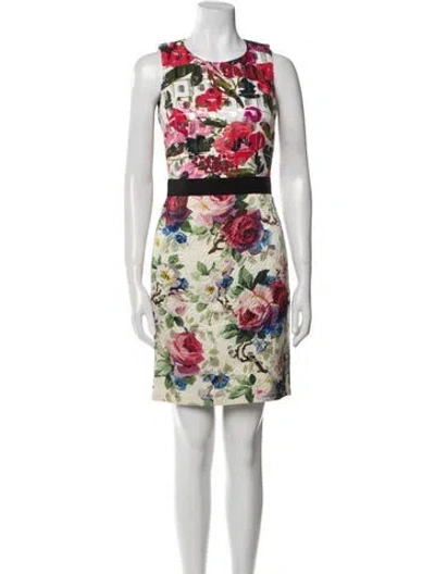 Pre-owned Dolce & Gabbana Wool Mini Dress In Pink