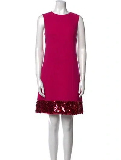 Pre-owned Dolce & Gabbana Wool Mini Dress In Pink