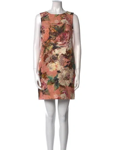 Pre-owned Dolce & Gabbana Wool Mini Dress In Pink