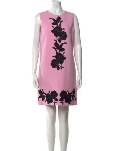 Pre-owned Dolce & Gabbana Wool Mini Dress In Pink