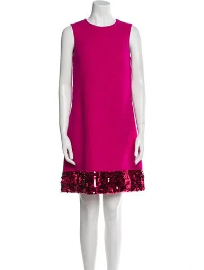 Pre-owned Dolce & Gabbana Wool Mini Dress In Pink