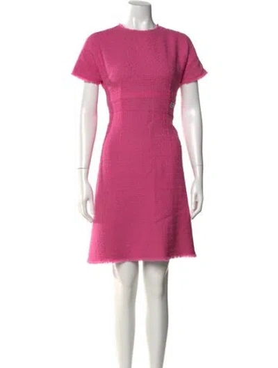 Pre-owned Dolce & Gabbana Wool Mini Dress In Pink