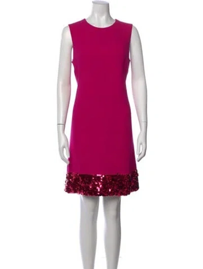 Pre-owned Dolce & Gabbana Wool Mini Dress In Pink