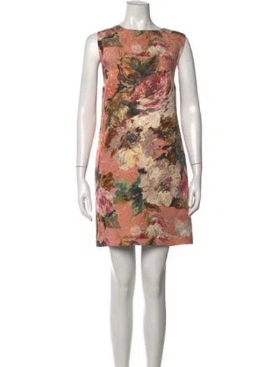 Pre-owned Dolce & Gabbana Wool Mini Dress In Pink