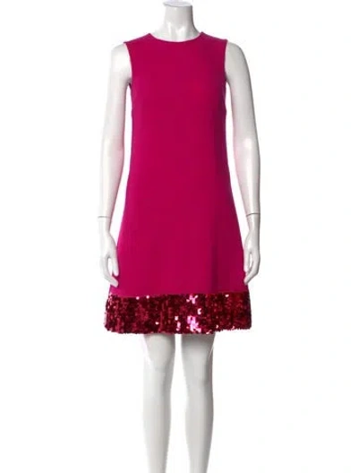 Pre-owned Dolce & Gabbana Wool Mini Dress In Pink