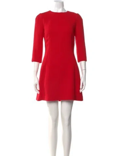 Pre-owned Dolce & Gabbana Wool Mini Dress In Red