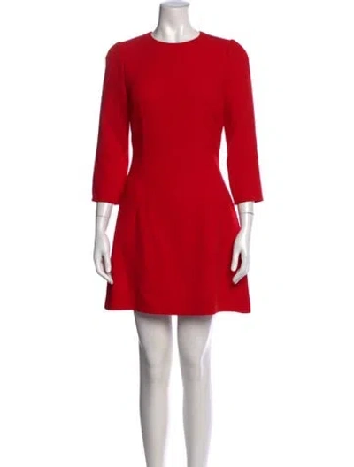 Pre-owned Dolce & Gabbana Wool Mini Dress In Red