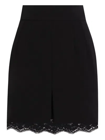 Dolce & Gabbana Wool Mini Skirt In Black