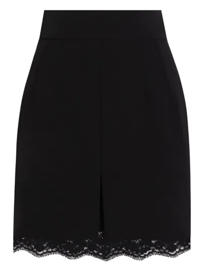 Dolce & Gabbana Wool Mini Skirt In Black