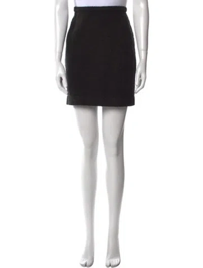 Pre-owned Dolce & Gabbana Wool Mini Skirt In Black