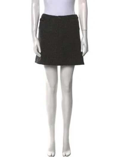 Pre-owned Dolce & Gabbana Wool Mini Skirt In Black