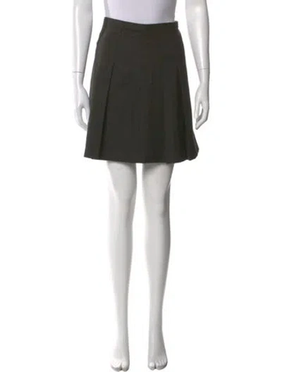 Pre-owned Dolce & Gabbana Wool Mini Skirt In Green