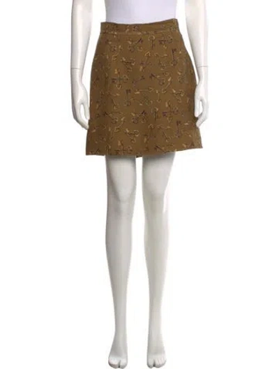 Pre-owned Dolce & Gabbana Wool Mini Skirt In Green