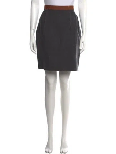 Pre-owned Dolce & Gabbana Wool Mini Skirt In Grey