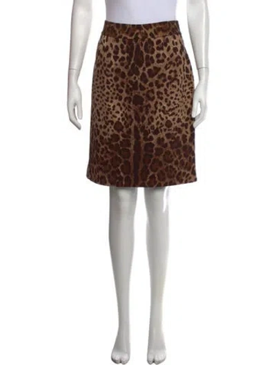 Pre-owned Dolce & Gabbana Wool Mini Skirt In Neutrals