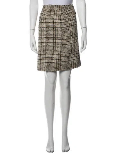 Pre-owned Dolce & Gabbana Wool Mini Skirt In Neutrals