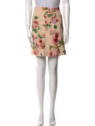 Pre-owned Dolce & Gabbana Wool Mini Skirt In Pink