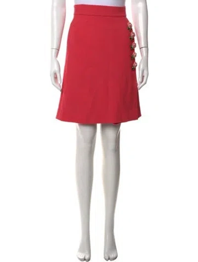 Pre-owned Dolce & Gabbana Wool Mini Skirt In Pink