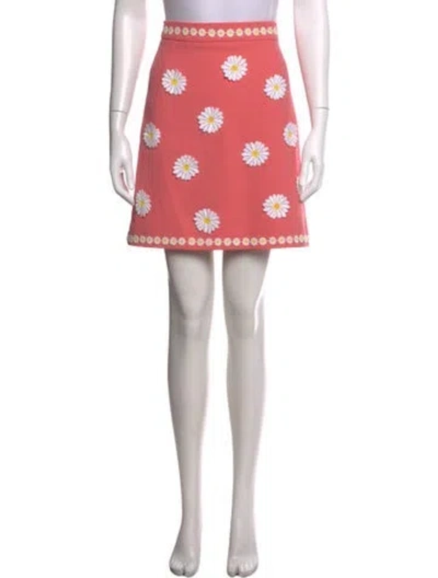 Pre-owned Dolce & Gabbana Wool Mini Skirt In Pink