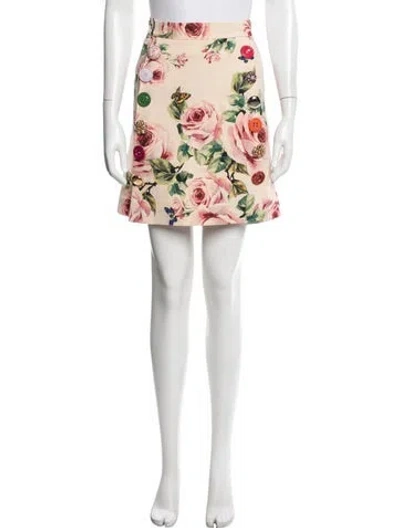 Pre-owned Dolce & Gabbana Wool Mini Skirt In Pink