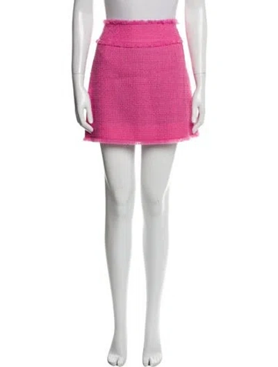 Pre-owned Dolce & Gabbana Wool Mini Skirt W/ Tags In Pink