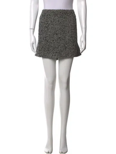 Pre-owned Dolce & Gabbana Wool Mini Skirt W/ Tags In White
