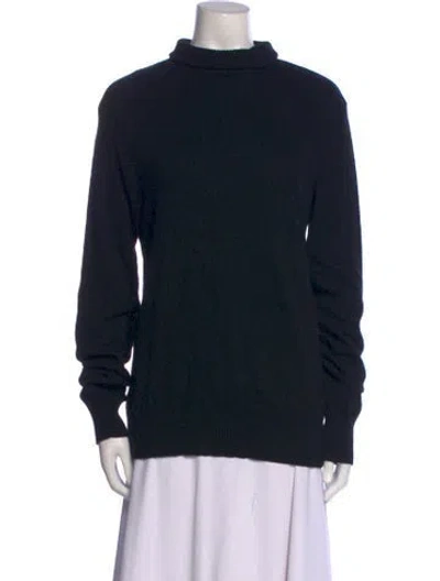 Pre-owned Dolce & Gabbana Wool Mock Neck Sweater In Black