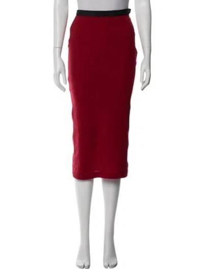 Pre-owned Dolce & Gabbana Wool Mock Neck Sweater In Red