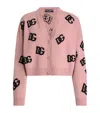 Dolce & Gabbana Wool Monogram Cropped Cardigan