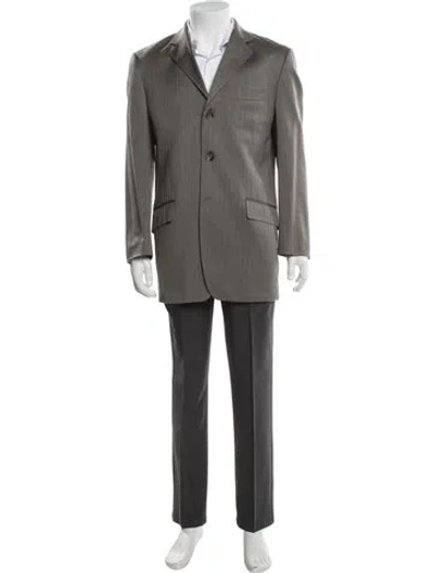Pre-owned Dolce & Gabbana Wool Overcoat In Gray