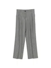 Dolce & Gabbana Check-pattern Pleated Trousers In Gray
