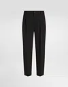 Dolce & Gabbana Cotton-gabardine Tailored Trousers - Men's - Cotton/spandex/elastane In Black