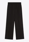 Dolce & Gabbana Wool Pants With Elastic-waistband In Black