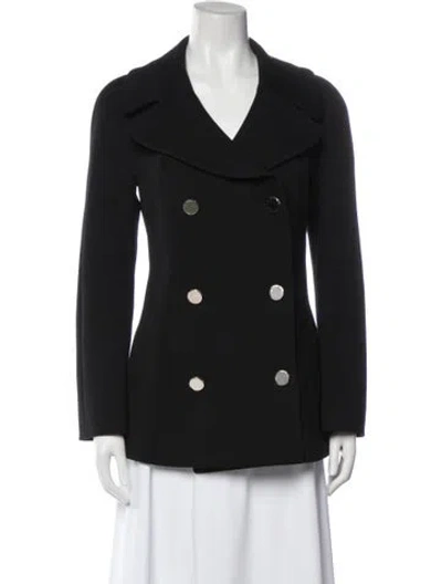 Pre-owned Dolce & Gabbana Wool Peacoat In Black