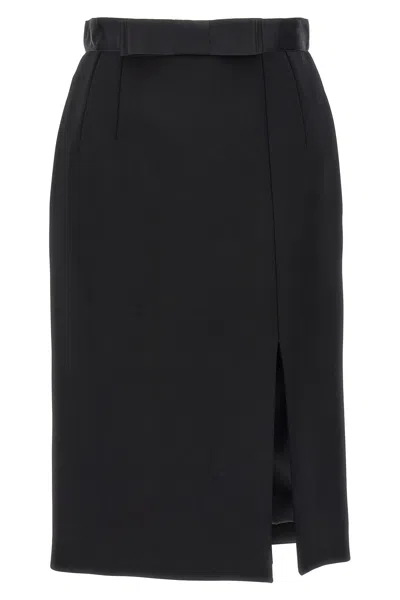 Dolce & Gabbana Wool Pencil Skirt In Black