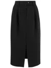 Dolce & Gabbana Wool Pencil Skirt Longuette In Black