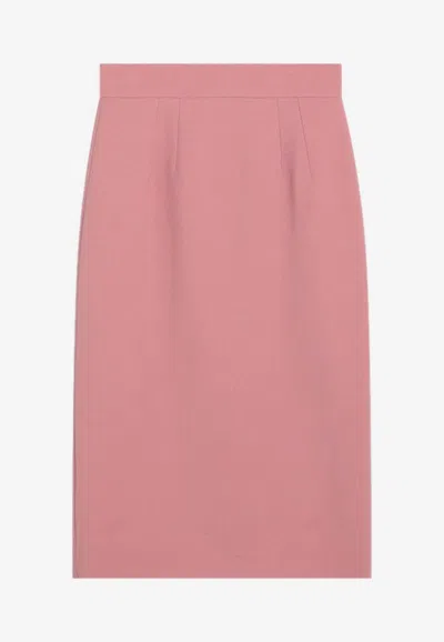DOLCE & GABBANA WOOL PENCIL SKIRT