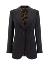 Dolce & Gabbana Pinstripe Wool Turlington Blazer In Rigato